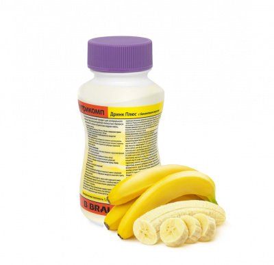Нутрикомп Дринк Плюс банановый 200 мл. в пластиковой бутылке купить оптом в Оренбурге
